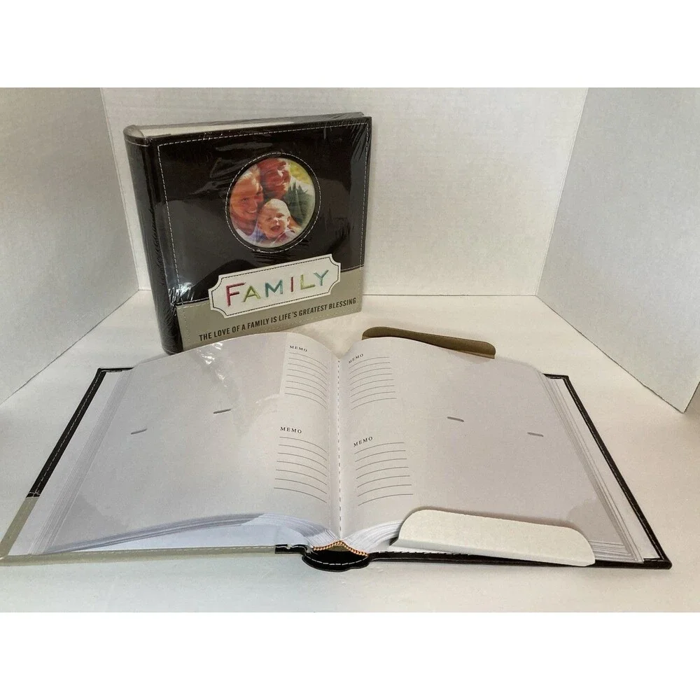 Family Photo Album 2-Up With Memo Space Pocket For Cover Photo Lot Of 2 Albums